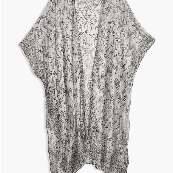 Lucky Brand Sheer Chiffon Duster Kimono - Picture 2 of 4